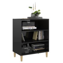 Larya High Gloss Bookcase With 3 Shelves In Black