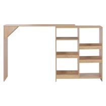 Winnie Wooden Bar Table With Moveable Shelf In Oak