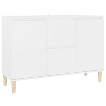 Vaeda Wooden Sideboard With 2 Doors 2 Drawers In White