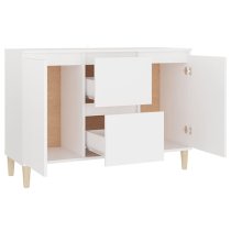 Vaeda Wooden Sideboard With 2 Doors 2 Drawers In White