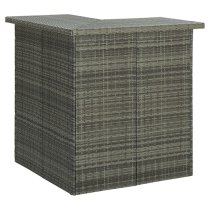 Selah Corner Poly Rattan Garden Bar Table In Grey