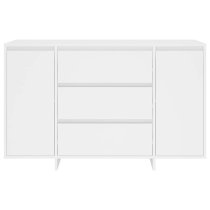 Maisa Wooden Sideboard With 2 Doors 3 Drawers In White