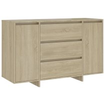 Maisa Wooden Sideboard With 2 Doors 3 Drawers In Sonoma Oak