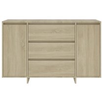 Maisa Wooden Sideboard With 2 Doors 3 Drawers In Sonoma Oak