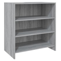 Variel Wooden Bookcase With 3 Shelves In Grey Sonoma Oak