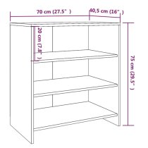 Variel Wooden Bookcase With 3 Shelves In Grey Sonoma Oak