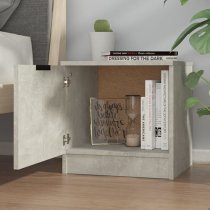 Ranya Wooden Bedside Cabinet With 1 Door In Concrete Effect