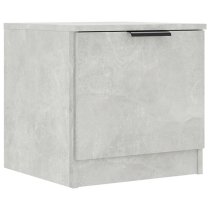 Ranya Wooden Bedside Cabinet With 1 Door In Concrete Effect