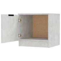 Ranya Wooden Bedside Cabinet With 1 Door In Concrete Effect