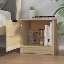 Ranya Wooden Bedside Cabinet With 1 Door In Sonoma Oak