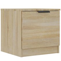 Ranya Wooden Bedside Cabinet With 1 Door In Sonoma Oak