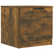 Ranya Wooden Bedside Cabinet With 1 Door In Smoked Oak