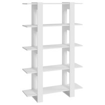 Parry Wooden Bookcase And Room Divider In White