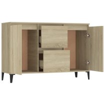 Sanaa Wooden Sideboard With 2 Doors 2 Drawers In Sonoma Oak