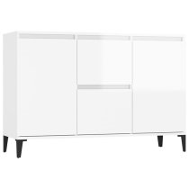 Sanaa High Gloss Sideboard With 2 Doors 2 Drawers In White