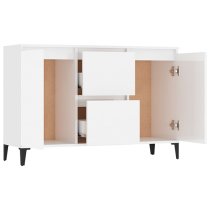 Sanaa High Gloss Sideboard With 2 Doors 2 Drawers In White