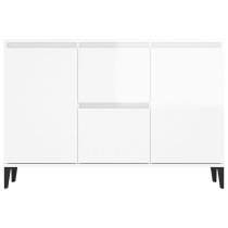 Sanaa High Gloss Sideboard With 2 Doors 2 Drawers In White