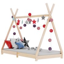 Natara Wooden Tent Style Kids Small Single Bed In Natural