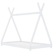 Natara Wooden Tent Style Kids Single Bed In White