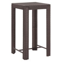 Amy Small Poly Rattan Bar Table With 4 Avyanna Chairs In Brown