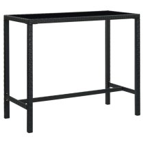 Selah Large Glass Top Bar Table With 4 Avyanna Chairs In Black