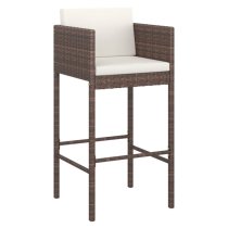 Selah Poly Rattan Bar Table With 2 Avyanna Chairs In Brown