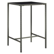 Selah Small Glass Top Bar Table With 4 Audriana Chairs In Grey