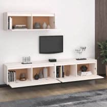 Kahoni Solid Pinewood Entertainment Unit In White