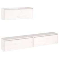 Kahoni Solid Pinewood Entertainment Unit In White