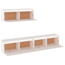 Kahoni Solid Pinewood Entertainment Unit In White