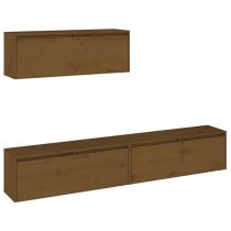 Kahoni Solid Pinewood Entertainment Unit In Honey Brown