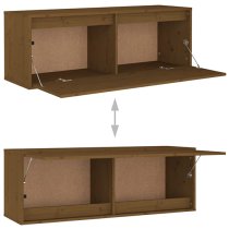 Kahoni Solid Pinewood Entertainment Unit In Honey Brown