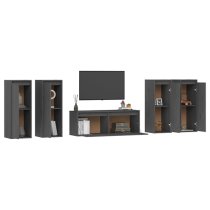 Edsel Solid Pinewood Entertainment Unit In Grey