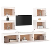 Harlan Solid Pinewood Entertainment Unit In White