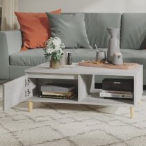 Agron Wooden Coffee Table With 1 Door In Concrete Effect