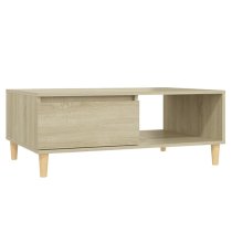 Agron Wooden Coffee Table With 1 Door In Sonoma Oak