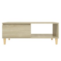 Agron Wooden Coffee Table With 1 Door In Sonoma Oak