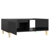 Agron High Gloss Coffee Table With 1 Door In Black