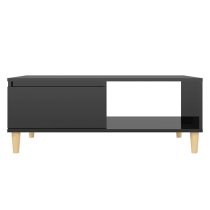 Agron High Gloss Coffee Table With 1 Door In Black