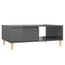 Agron High Gloss Coffee Table With 1 Door In Grey