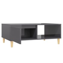 Agron High Gloss Coffee Table With 1 Door In Grey