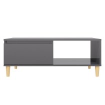 Agron High Gloss Coffee Table With 1 Door In Grey