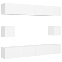 Feleti Wall Hung Wooden Entertainment Unit In White