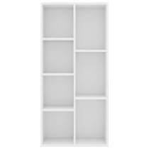 Feivel Wooden Bookcase With 7 Shelves In White