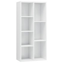 Feivel High Gloss Bookcase With 7 Shelves In White