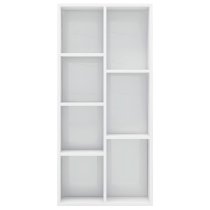 Feivel High Gloss Bookcase With 7 Shelves In White