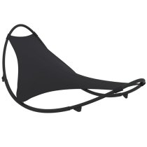 Jairo Textliene Fabric Rocking Sun Lounger In Black