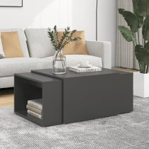 Derion Wooden Set Of 3 Wooden Coffee Tables In Grey