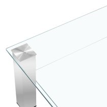 Aston Square Clear Glass Coffee Table With Chrome Legs