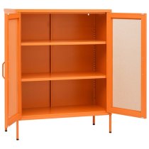 Emrik Steel Storage Cabinet With 2 Doors In Orange